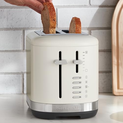 KitchenAid 2 Slice Automatic Toaster with Extra Wide Slots, KMT2109, Porcelain White