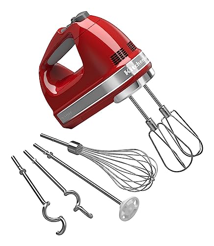 KitchenAid 9-Speed Hand Mixer with Accessories, KHM926, Empire Red