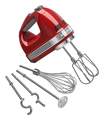 KitchenAid 9-Speed Hand Mixer with Accessories, KHM926, Empire Red