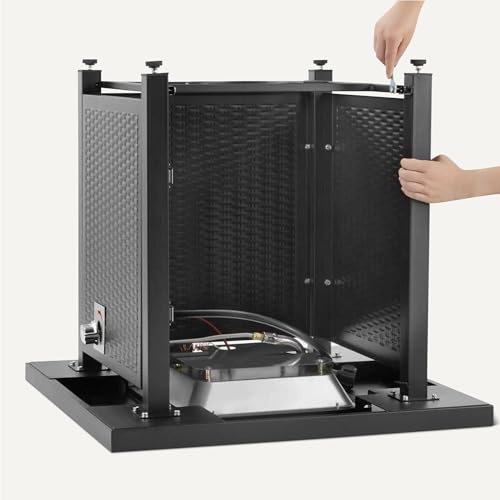 Amazon Basics Fire Table, 50,000 BTU, 28" D x 28" W x 25" H, Black, 1 Pack
