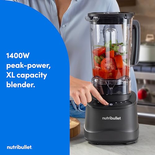 nutribullet Power Core™ Blender, 1400W Peak Power, Smoothies, Crushed Ice & Frozen Fruit, Full-Size Countertop Blender, 72-oz. Pitcher, Black, NBF70100