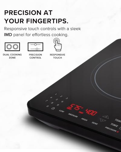 Nuwave PIC Double Portable Induction Cooktop, 900W/1500W/1800W Options