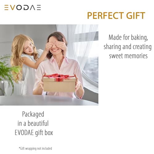 EVODAE Jumbo Muffin Pan, 2 Pack – Extra-Large Wide & Deep Cups, 12-Cup (2x6) Nonstick Carbon Steel – Texas Muffin Tin, Large Cupcake Pan – PFOA & PTFE Free, No Liners Needed, Gift Box