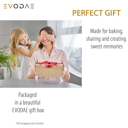 EVODAE Jumbo Muffin Pan, 2 Pack – Extra-Large Wide & Deep Cups, 12-Cup (2x6) Nonstick Carbon Steel – Texas Muffin Tin, Large Cupcake Pan – PFOA & PTFE Free, No Liners Needed, Gift Box