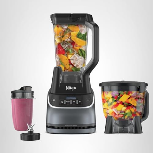 Ninja UltraCrush Professional Kitchen System | 1500W, 72oz Full-Size Blender, 8-Cup Food Processor & 18 oz To-Go Cup | Total Crushing Technology, Smoothies, Ice Crush, Chopping | Silver | BP401 (2026)