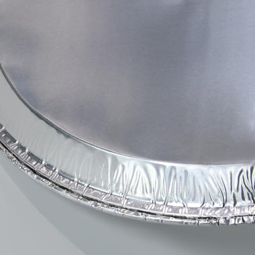 Pack of 12 Disposable Round Foil Pizza Pans Round Aluminum Foil Pans Large Serving Trays for Pizzas, Giant Size Chocolate Chip Cookie Cake Tin– Size: 12 Inch (12 Inch)