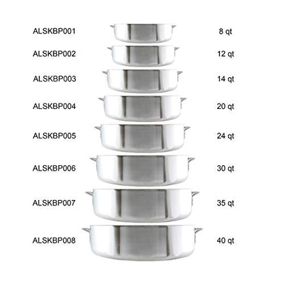 Thunder Group 14 Quart Aluminum Braiser with Lid