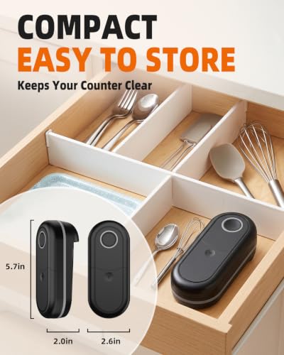 Electric Can Opener, One-Touch Automatic, Smooth Edge for Seniors