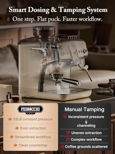 Pedrocchi S60Pro Semi-Automatic Expresso Coffee Machines for Home - Red