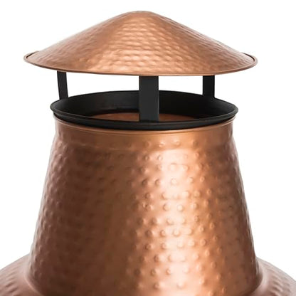 Safavieh Outdoor Collection Lima Copper and Black Chiminea
