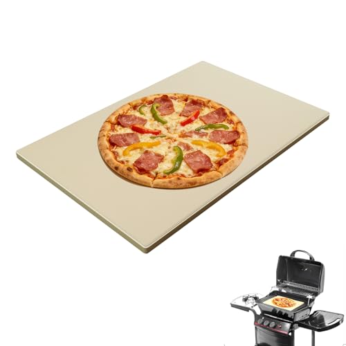 24'' Extra Large Pizza Stone Baking Stone Cordierite Bread Stone for Oven Grill, Cooking Stone for Grill Rectangular, Thermal Shock Resistant, Ideal for Baking Different Sizes of Pizzas or Bread