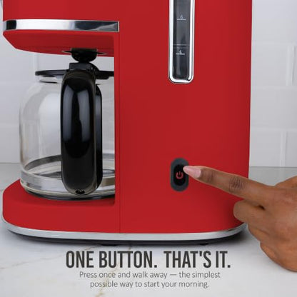 Nostalgia Classic Retro 10 Cup Coffee Maker, Red