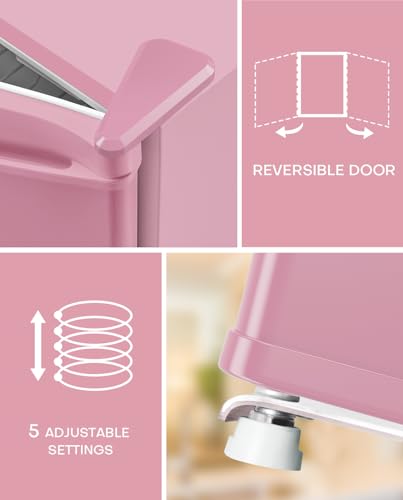 Upstreman 1.7 Cu.ft Mini Fridge with Freezer, Pink-FR17