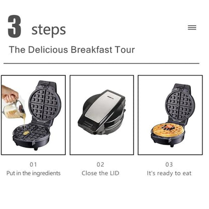 KOLENSA Donut Maker, 3 in 1 Electric Cartoon Snack Cake Machine，Waffle Sandwich Detachable Dessert Toaster, with 3 Removable Interchangeable Non Stick Plates, Breakfast Afternoon Tea Use