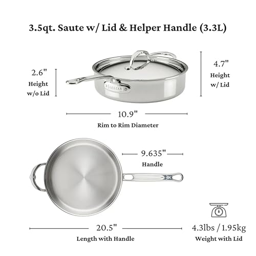 Hestan ProBond Luxe 5-Piece Professional Clad Stainless Steel Cookware Set