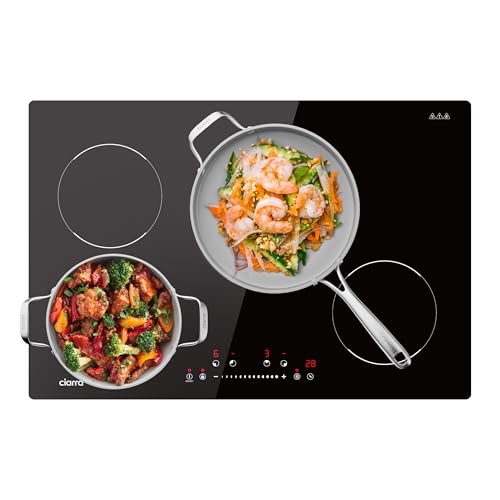 CIARRA 30 inch Induction Cooktop 4 Burners, 8200W Built-in Induction Stovetop with Booster, Timer & Safety Lock – Professional Heavy‑Duty