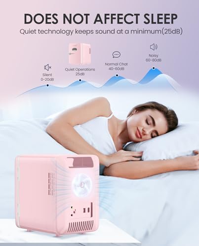 CUTIEWORLD Skincare Fridge - 4L Makeup Fridge for Refrigerating Makeup, Skincare and Food, Mini Fridge for Bedroom, Office and Car, Cooler and Warmer, Beverage Cooler, Leather Pink