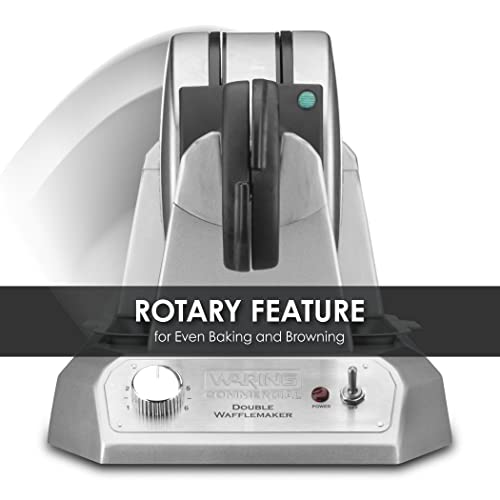 Waring Belgian Waffle Maker with Rotary Feature & 50 Waffles per Hour