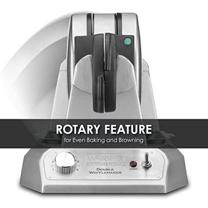 Waring Belgian Waffle Maker with Rotary Feature & 50 Waffles per Hour