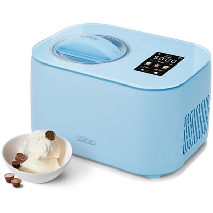 Iceman by Chefman Trio Ice Cream Maker | No Pre-Freezing with Built-In Compressor | for Ice Cream, Froyo, Sorbet, Sherbet, Italian Ice, Frozen Yogurt & More | (2) 20oz Containers & Lids
