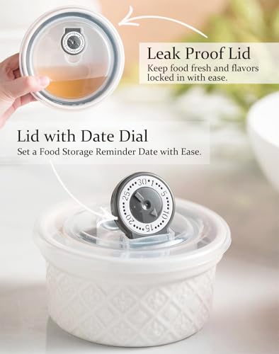 MISSYSSIM 12 oz Ramekins Oven Safe, 4.5 Inch Creme Brulee Ramekins with Lids, Small White Ceramic Souffle Dishes, Mini Baking Bowls with Cover Set of 4, Ramekin Microwave & Dishwasher Safe