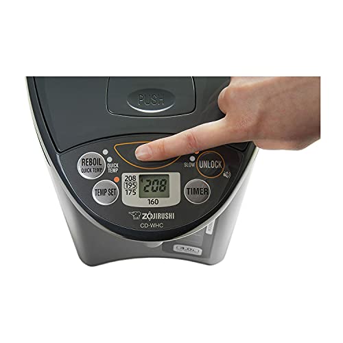 Zojirushi CD-WHC40XH Micom Water Boiler and Warmer, 135 oz, Stainless Gray