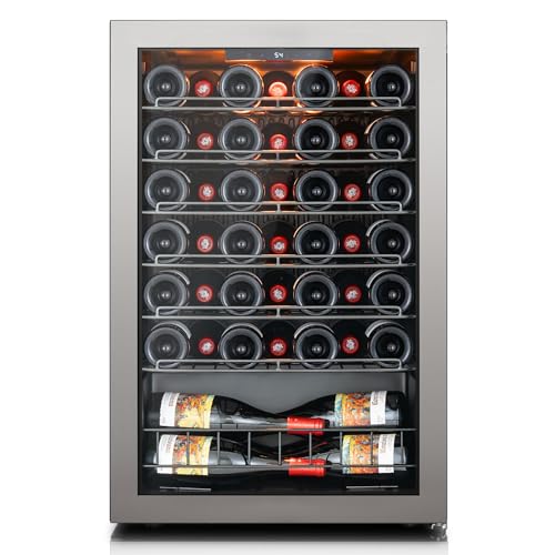 Ca'Lefort 46 Bottle Wine Fridge, 3 LED Countertop Wine Cooler Refrigerator