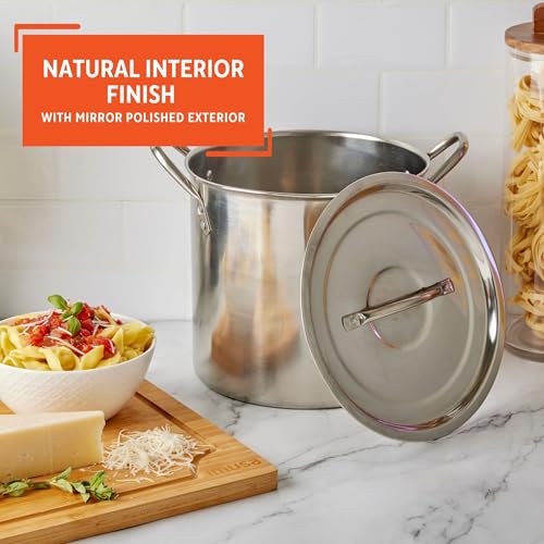 IMUSA USA Stainless Steel Stock Pot 20-Quart, Silver