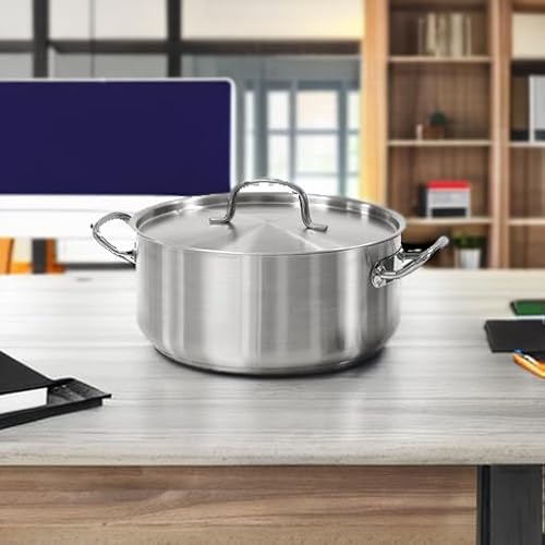 Tramontina Pro-Line Stainless Steel 9-Quart Dutch Oven Pot with Lid, NSF-Certified