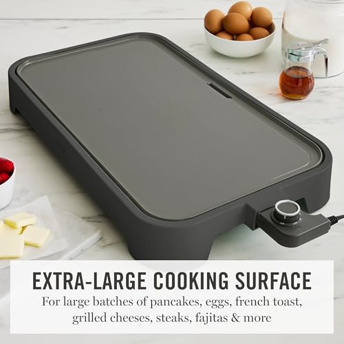 Martha Stewart 12"x 22" XL Electric Griddle, Ceramic Nonstick Flat Top