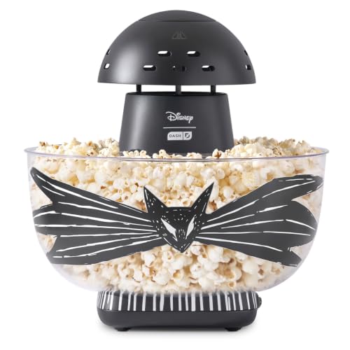 Disney | Dash Jack Skellington Popcano Popcorn Maker, Oil-Free, Black