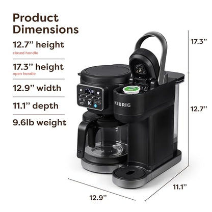 Keurig K-Duo Hot & Iced Single Serve & Carafe Coffee Maker, MultiStream Technology, 72oz Reservoir (Gen 2)