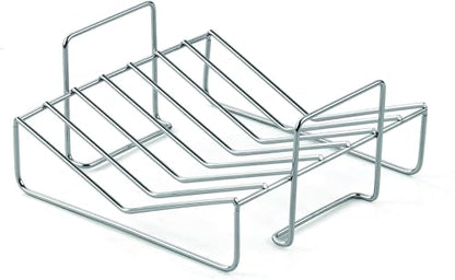 Cooks Standard Stainless Steel Roaster Pan with V-Shaped Rack, Inner 14-Inch x 11-Inch; Edge 15-Inch x 12-Inch; Turkey Roasting Pan Bakeware for Oven, Rectangular