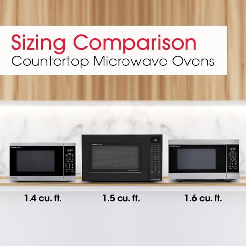 Sharp SMC1464KS 1.4 cu. ft. 1100W Stainless Steel Countertop Microwave Oven