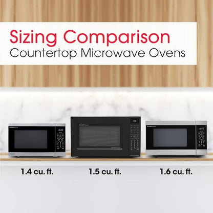 Sharp SMC1464KS 1.4 cu. ft. 1100W Stainless Steel Countertop Microwave Oven