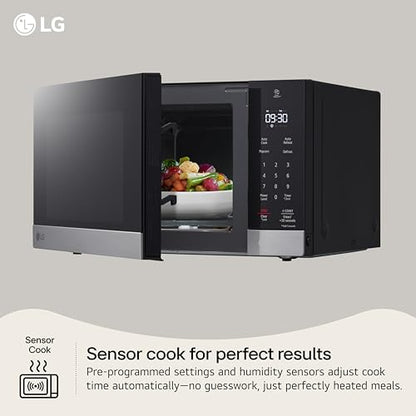 LG Countertop Microwave, 0.9 cu. ft., Stainless Steel, 18.75x14x10.69 Inch, Smart Inverter, NeoChef, 1000 Watts
