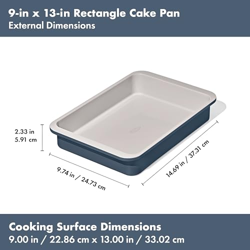 OXO Good Grips Non-Stick Pro Ceramic Coated Metal Bakeware 9” x 13” Cake Pan – Storm Blue