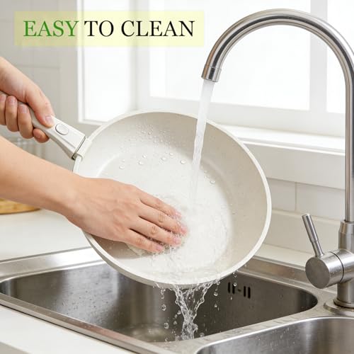 Ceramic Cookware Set, Pots and Pans Set Non stick, 21-Piece Induction Cookware, Non toxic Healthy Non Stick Kitchen Cooking Set, with Frying Pans Set, PFAS PTFE PFOA PFOS Free