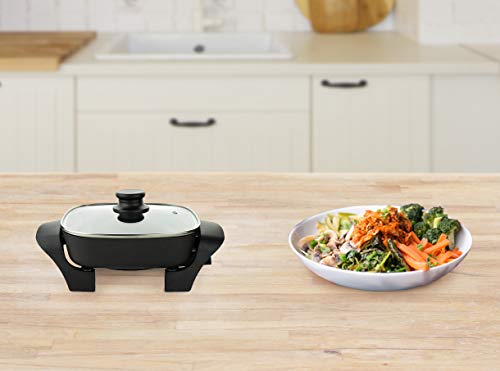 8-Inch Nonstick Electric Skillet with Glass Lid