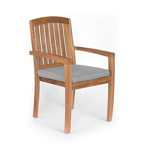 Bayview Patio New 11pc Indonesian Grade-A Teak Outdoor Dining Set- Extra Thick Rectangle Double Extension Table 118x40 + 10 Java Teak Stacking Dining Chairs. Fine Sanded Natural Finish