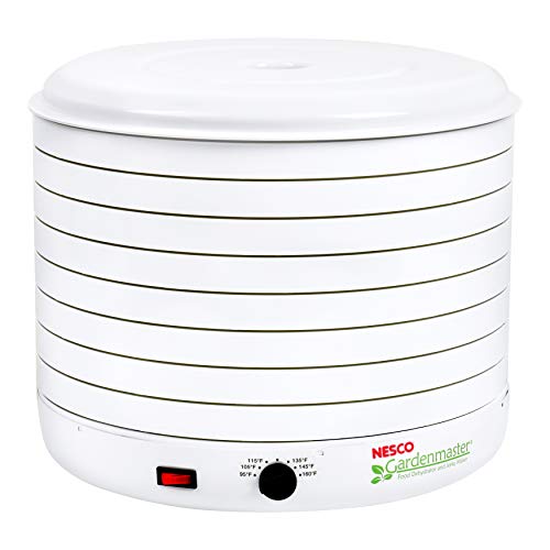 NESCO FD‑1018A Gardenmaster Pro Food Dehydrator for Home Food Preservation, 8‑Tray White Electric Dehydrator with Expandable Capacity