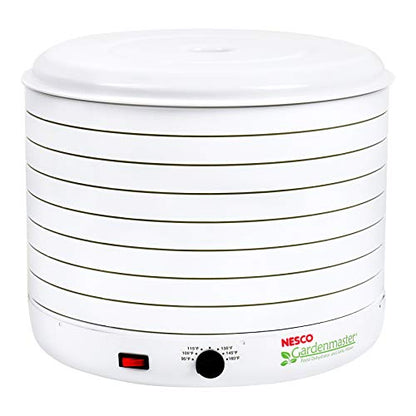 NESCO FD‑1018A Gardenmaster Pro Food Dehydrator for Home Food Preservation, 8‑Tray White Electric Dehydrator with Expandable Capacity