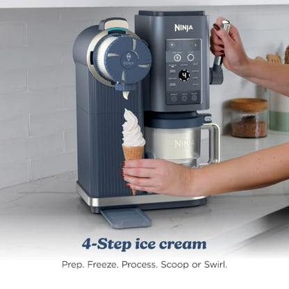 Ninja Creami Scoop & Swirl 13-in-1 Ice Cream and Soft Serve Maker, NC701BL