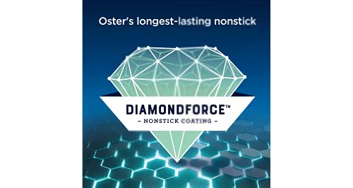 Oster DiamondForce 12 "x 12" Strain & Pour Electric Skillet Nonstick Coating Infused with Diamonds Adjustable Temp