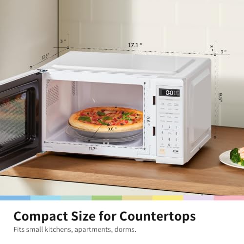 COMFEE' Countertop Microwave Oven 0.7 Cu.Ft, 700W, White