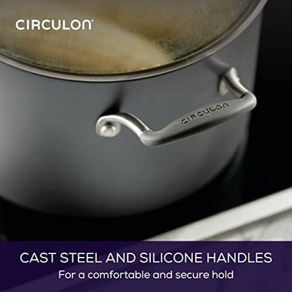Circulon A1 Series with ScratchDefense Nonstick Induction Cookware, Stockpot with Lid, Pasta Pot, Kitchen Essentials, 8-Quart, Graphite