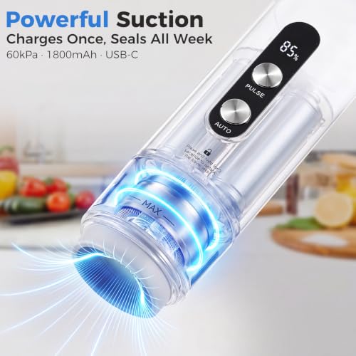 Xeiophoy Compact Handheld Food Vacuum Sealer with 30 Reusable Vacuum Bags