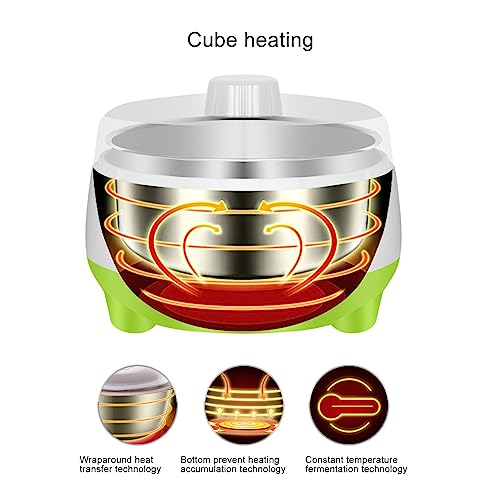 Naroote Yogurt Maker, Homemade Compact DIY Yogurt Maker for Kitchen for Wife (US Plug 110V)