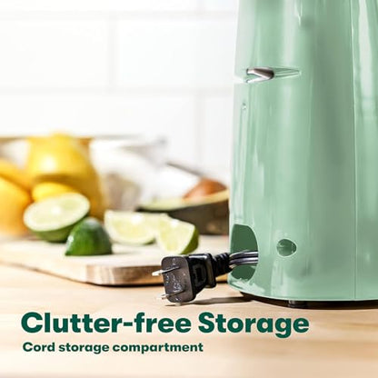 bella Electric Can Opener and Knife Sharpener, Removable Cutting Lever, Cord Storage, Stainless Steel Blade, Sage