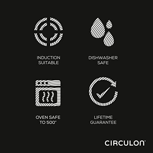 Circulon Clad Stainless Steel Cookware/Pots and Pans and Utensil Set with Hybrid SteelShield and Nonstick Technology, 11 Piece - Silver